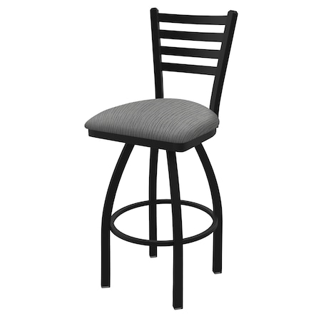 Holland Bar Stool Co 36" Swivel Bar Stool, Black Wrinkle, Graph Seat 41036BW020
